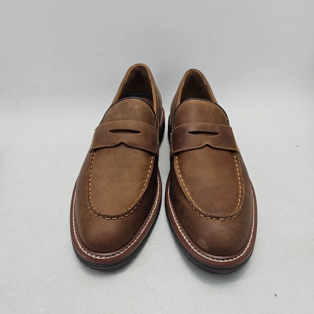 Johnston Murphy Men's Brown Penny Upton Loafers 59-11276 Sz 9.5